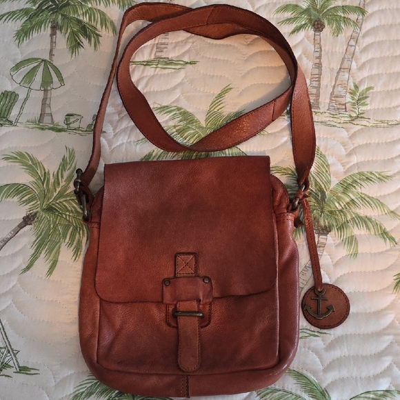 Classic Tan Leather Crossbody Bag - Picture 1 of 7